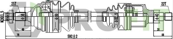 Profit 2730-0132 - Приводной вал autospares.lv