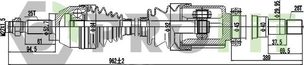 Profit 2730-0841 - Приводной вал autospares.lv