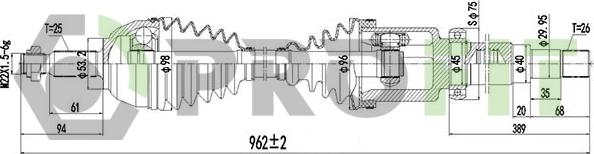 Profit 2730-0843 - Приводной вал autospares.lv