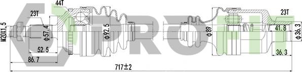 Profit 2730-0866 - Приводной вал autospares.lv