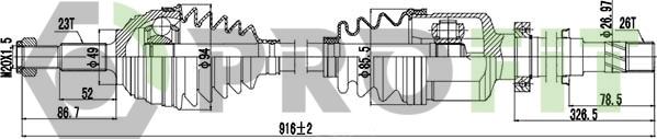 Profit 2730-0860 - Приводной вал autospares.lv