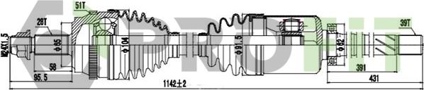 Profit 2730-0862 - Приводной вал autospares.lv