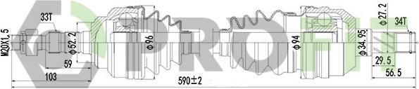 Profit 2730-0350 - Приводной вал autospares.lv