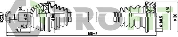 Profit 2730-0358 - Приводной вал autospares.lv