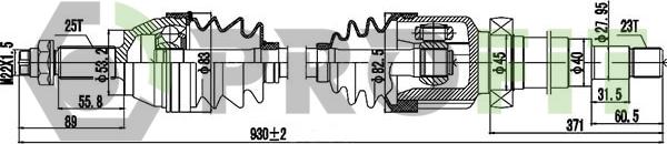 Profit 2730-0373 - Приводной вал autospares.lv