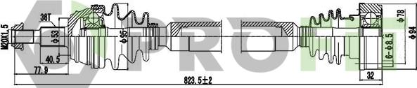 Profit 2730-0208 - Приводной вал autospares.lv