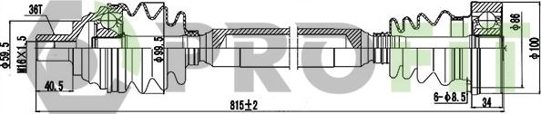 Profit 2730-0760 - Приводной вал autospares.lv