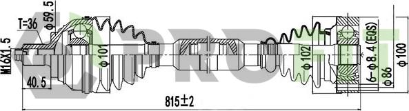 Profit 2730-0762 - Приводной вал autospares.lv