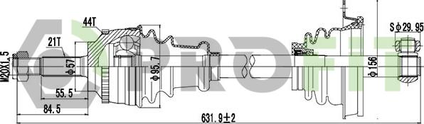 Profit 2730-0786 - Приводной вал autospares.lv