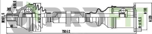 Profit 2730-1086 - Приводной вал autospares.lv