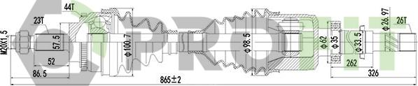 Profit 2730-1039 - Приводной вал autospares.lv