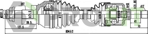 Profit 2730-1308 - Приводной вал autospares.lv