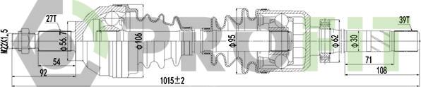 Profit 2730-1242 - Приводной вал autospares.lv