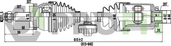 Profit 2730-3040 - Приводной вал autospares.lv