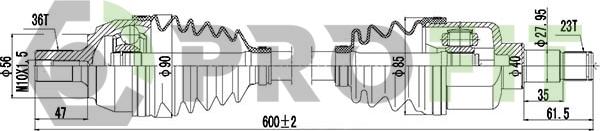 Profit 2730-3016 - Приводной вал autospares.lv