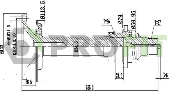 Profit 2730-3024 - Приводной вал autospares.lv