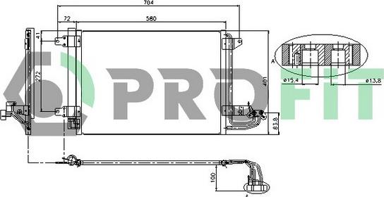 Profit PR 9558C1 - Конденсатор кондиционера autospares.lv