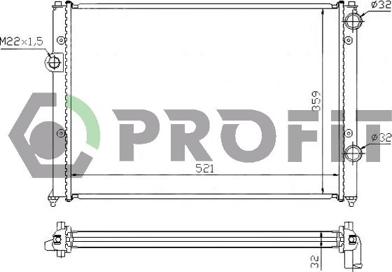 Profit PR 9565A3 - Радиатор, охлаждение двигателя autospares.lv