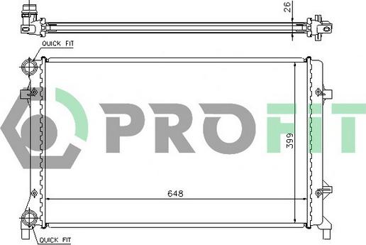 Profit PR 9560C1 - Радиатор, охлаждение двигателя autospares.lv