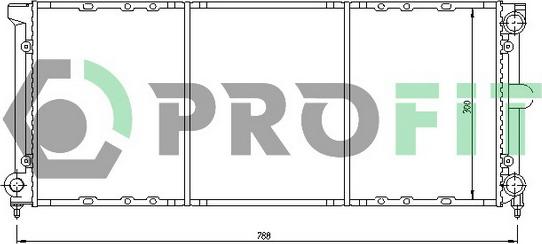 Profit PR 9537A1 - Радиатор, охлаждение двигателя autospares.lv