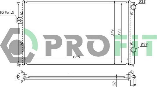 Profit PR 9537A3 - Радиатор, охлаждение двигателя autospares.lv