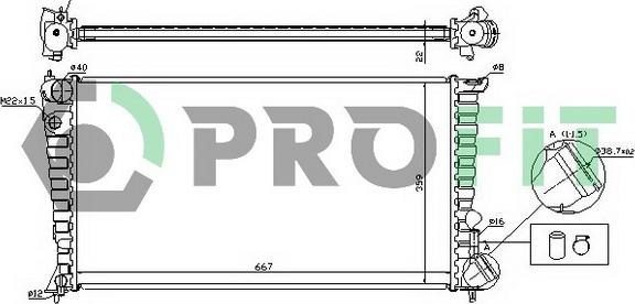 Profit PR 5560A1 - Радиатор, охлаждение двигателя autospares.lv