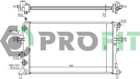 Profit PR 5054A1 - Радиатор, охлаждение двигателя autospares.lv