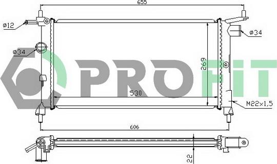 Profit PR 5018A1 - Радиатор, охлаждение двигателя autospares.lv