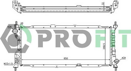 Profit PR 5018A3 - Радиатор, охлаждение двигателя autospares.lv