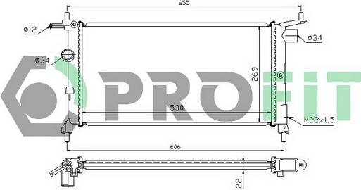 Profit PR 5018A2 - Радиатор, охлаждение двигателя autospares.lv