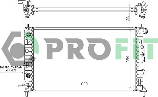 Profit PR 5077A2 - Радиатор, охлаждение двигателя autospares.lv