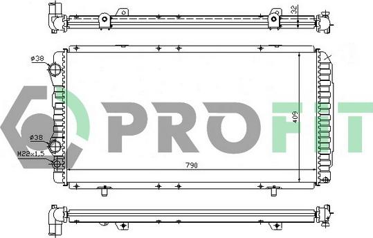 Profit PR 0540N1 - Радиатор, охлаждение двигателя autospares.lv