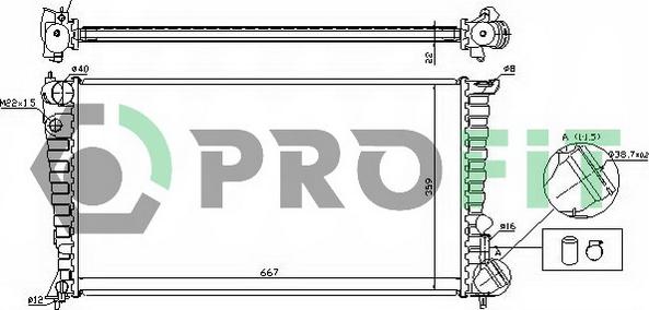 Profit PR 0547A1 - Радиатор, охлаждение двигателя autospares.lv