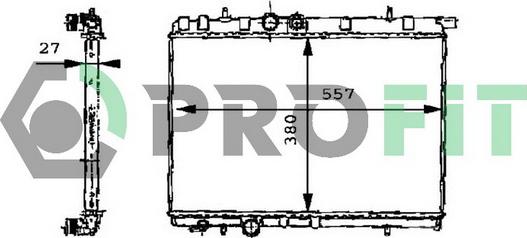 Profit PR 0510N1 - Радиатор, охлаждение двигателя autospares.lv