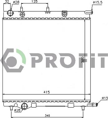 Profit PR 0524A1 - Радиатор, охлаждение двигателя autospares.lv