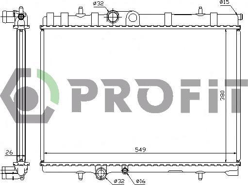 Profit PR 0521A1 - Радиатор, охлаждение двигателя autospares.lv