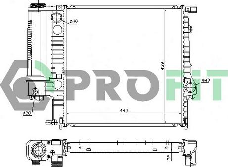 Profit PR 0050A1 - Радиатор, охлаждение двигателя autospares.lv