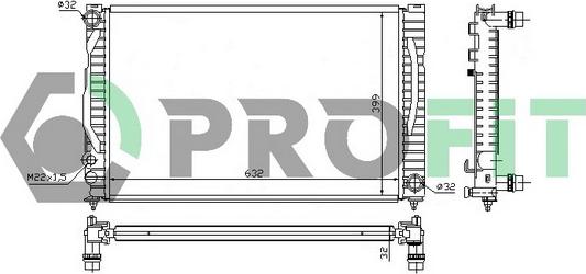 Profit PR 0014A1 - Радиатор, охлаждение двигателя autospares.lv