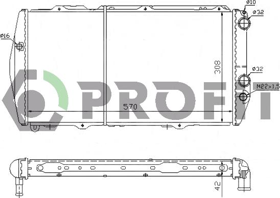 Profit PR 0012A6 - Радиатор, охлаждение двигателя autospares.lv