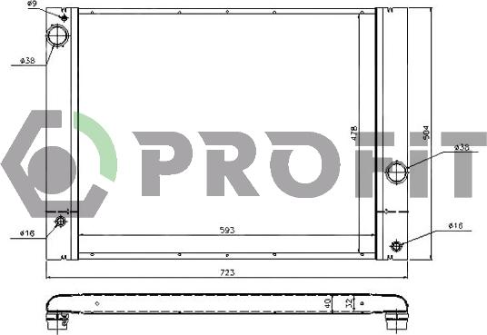 Profit PR 0071A4 - Радиатор, охлаждение двигателя autospares.lv