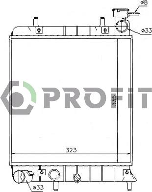 Profit PR 1804A4 - Радиатор, охлаждение двигателя autospares.lv