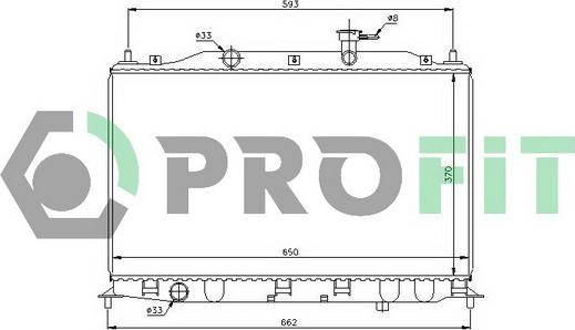 Profit PR 1804A1 - Радиатор, охлаждение двигателя autospares.lv