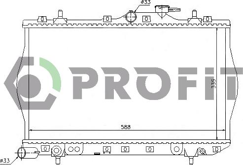 Profit PR 1804A3 - Радиатор, охлаждение двигателя autospares.lv