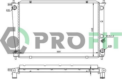 Profit PR 1801A1 - Радиатор, охлаждение двигателя autospares.lv