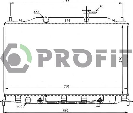 Profit PR 1807A5 - Радиатор, охлаждение двигателя autospares.lv