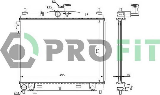 Profit PR 1810A1 - Радиатор, охлаждение двигателя autospares.lv