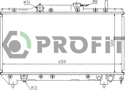 Profit PR 1837A1 - Радиатор, охлаждение двигателя autospares.lv