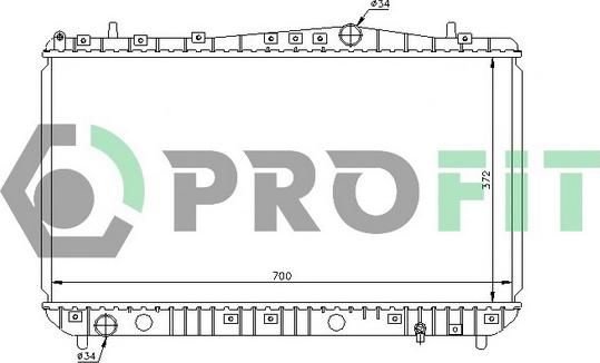 Profit PR 1704A1 - Радиатор, охлаждение двигателя autospares.lv