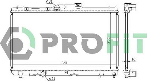 Profit PR 8135A1 - Радиатор, охлаждение двигателя autospares.lv