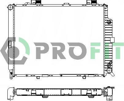 Profit PR 3564A1 - Радиатор, охлаждение двигателя autospares.lv